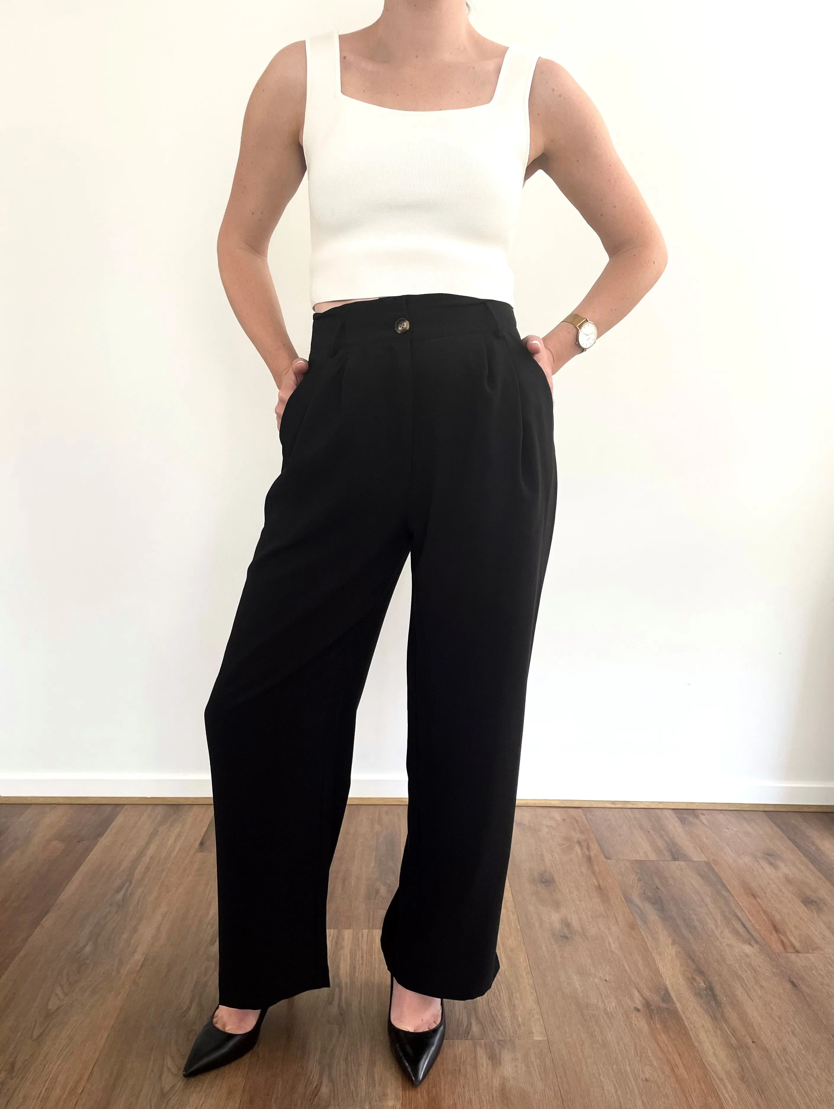 JEMIMA High Waisted, Wide Leg Pants