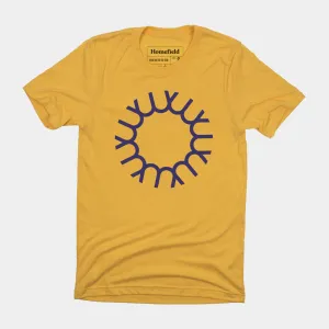 JMU Circle Logo Yellow Tee