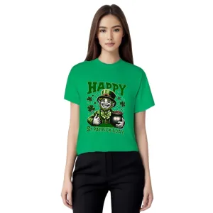 Joyful Green St. Patrick's Day Leprechaun & Pot of Gold T-Shirt