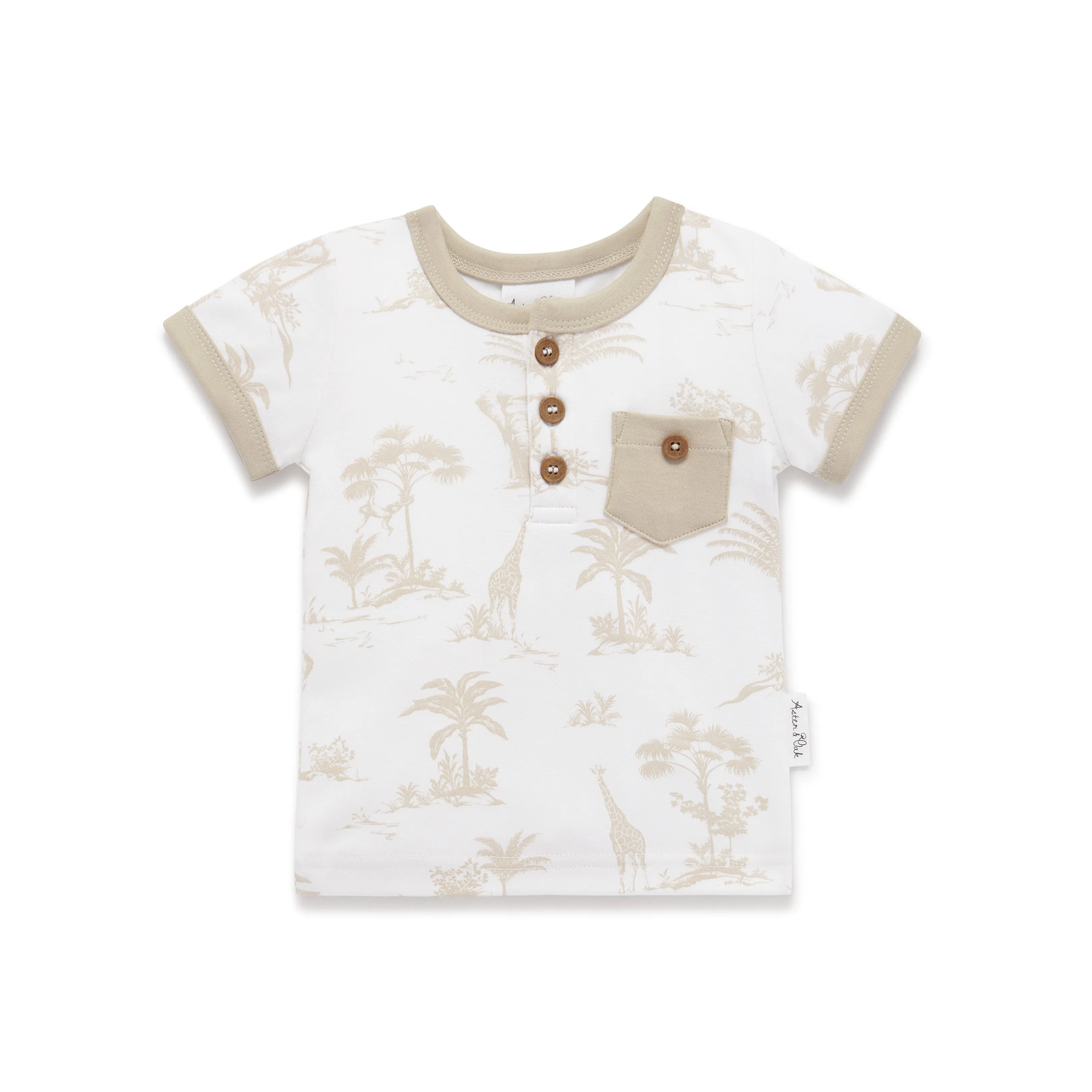 Jungle AOP Henley Top