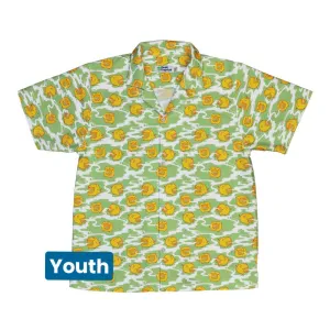 Kawaii Piglets Incense Green Youth Hawaiian Shirt