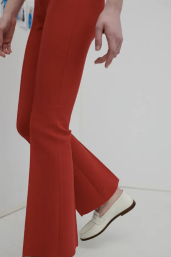 Kick Stretch-Cotton Long Pants in Red (Sold Out)