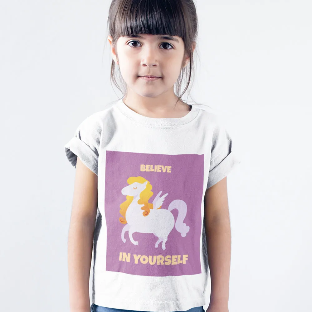 Kids Girls Believe In Yourself T-Shirt