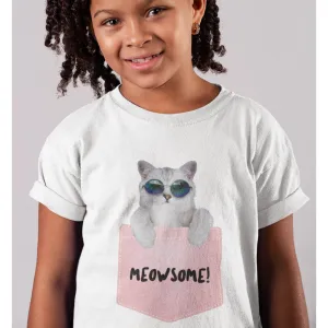 Kids Girls Meowsome T-Shirt