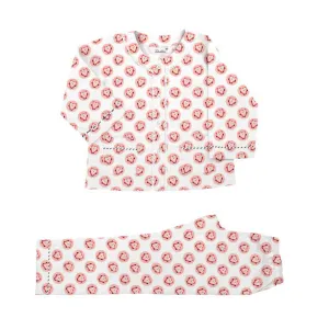 Kid's Pyjama Set - Henley Neck <br> Heart in Owl <br> <span style="font-size: 11px; font-family:Helvetica,Arial,sans-serif;">Can Be Personalised</span>