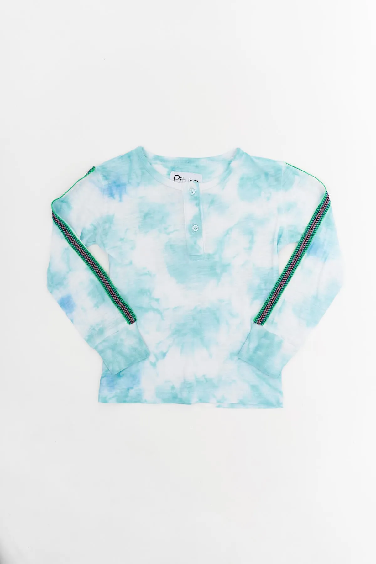 Kids Tie Dye Henley Top