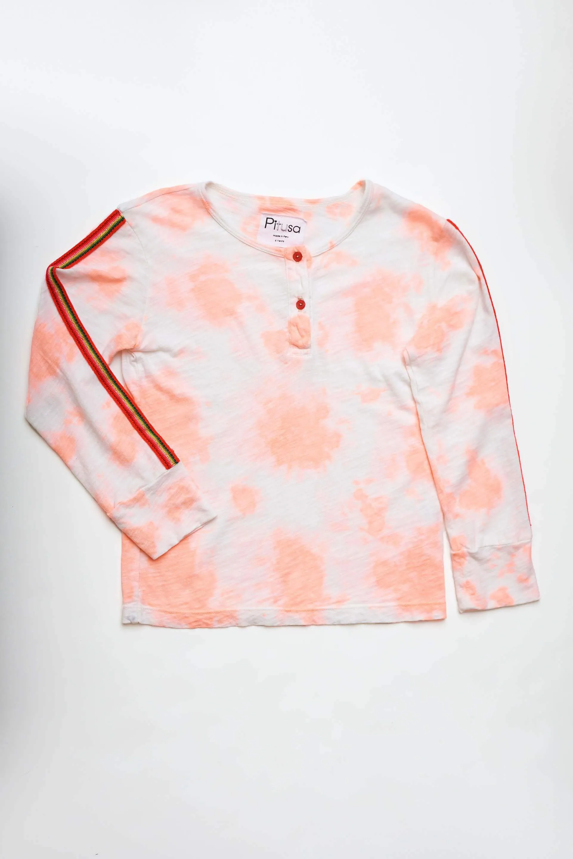 Kids Tie Dye Henley Top