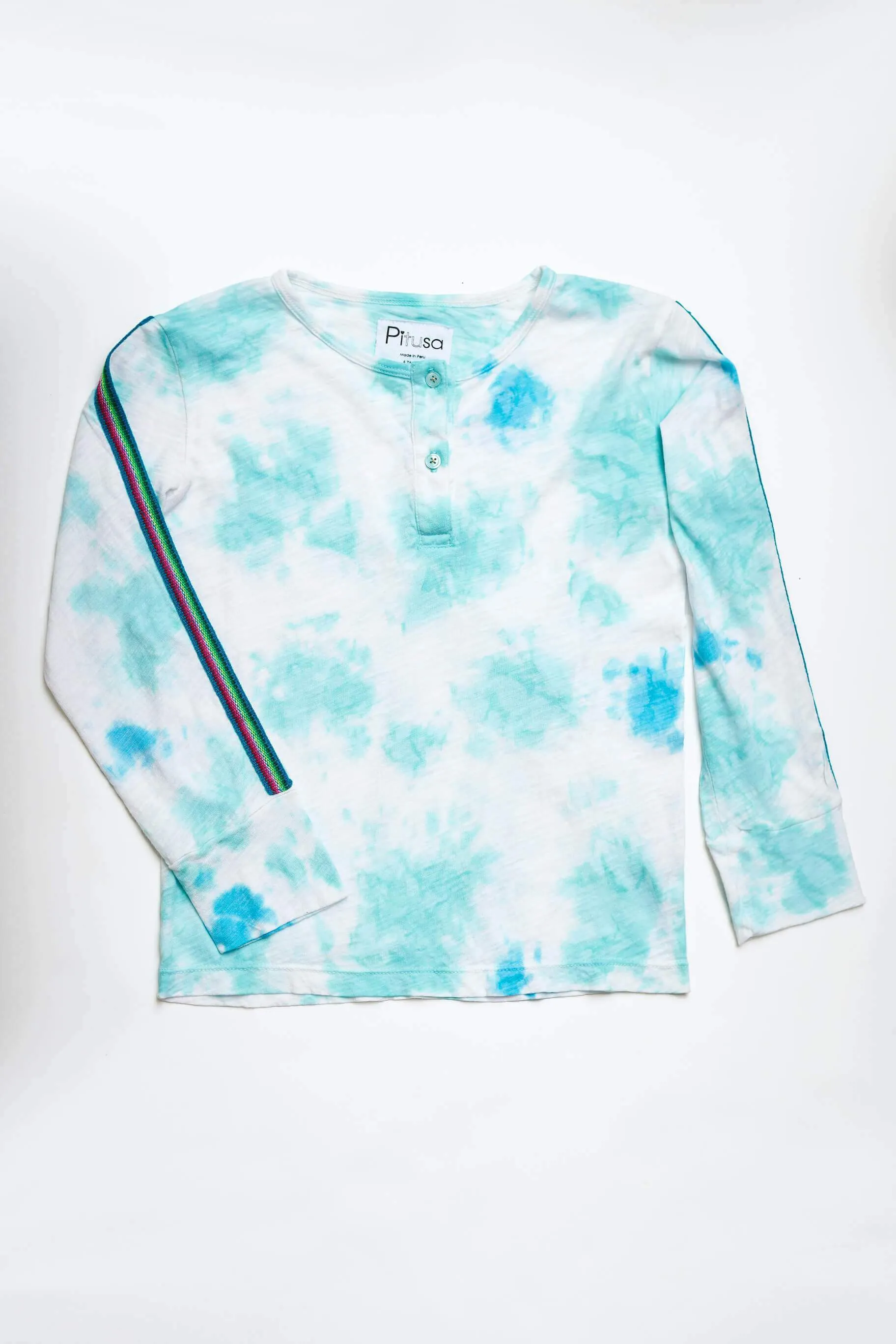 Kids Tie Dye Henley Top