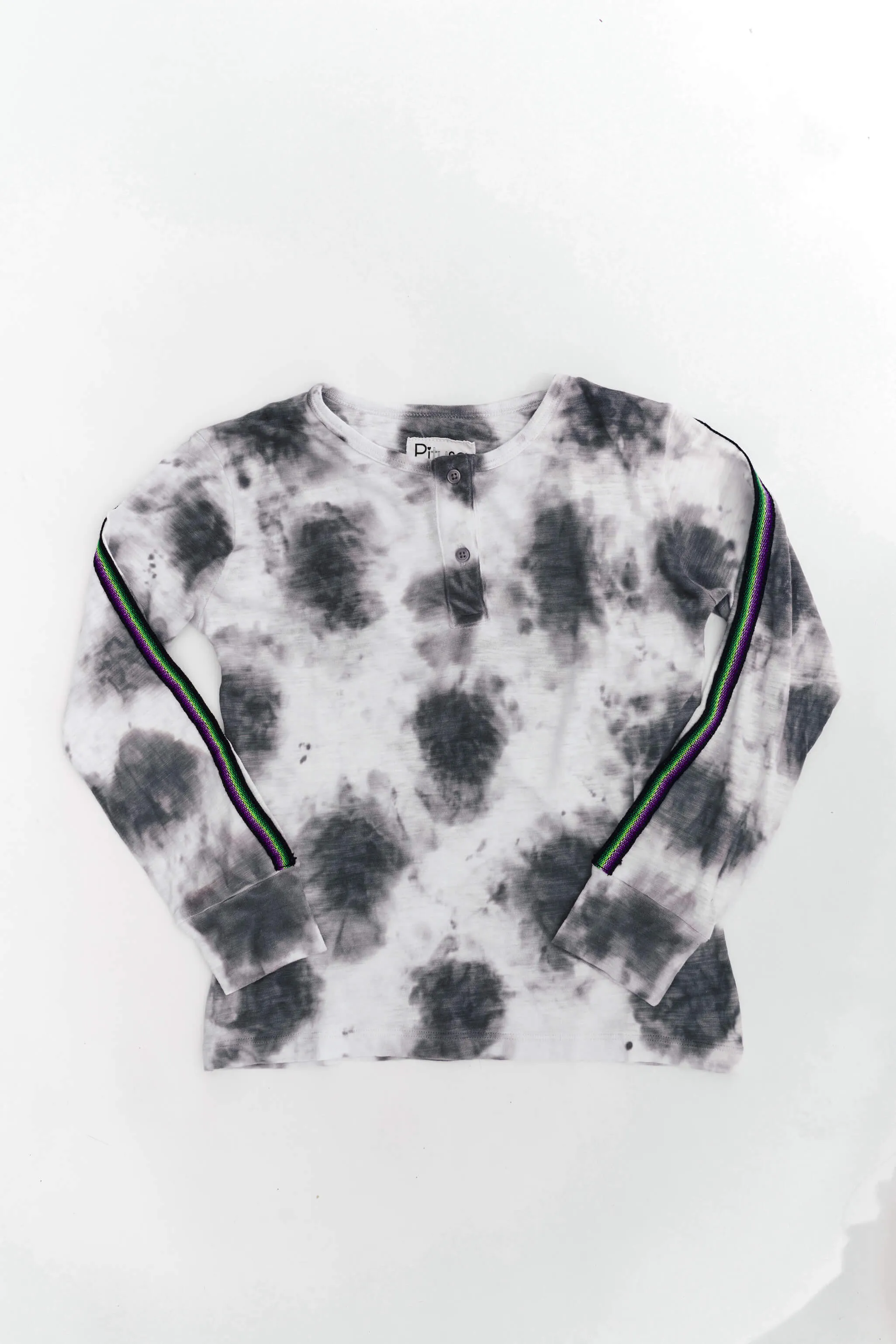 Kids Tie Dye Henley Top