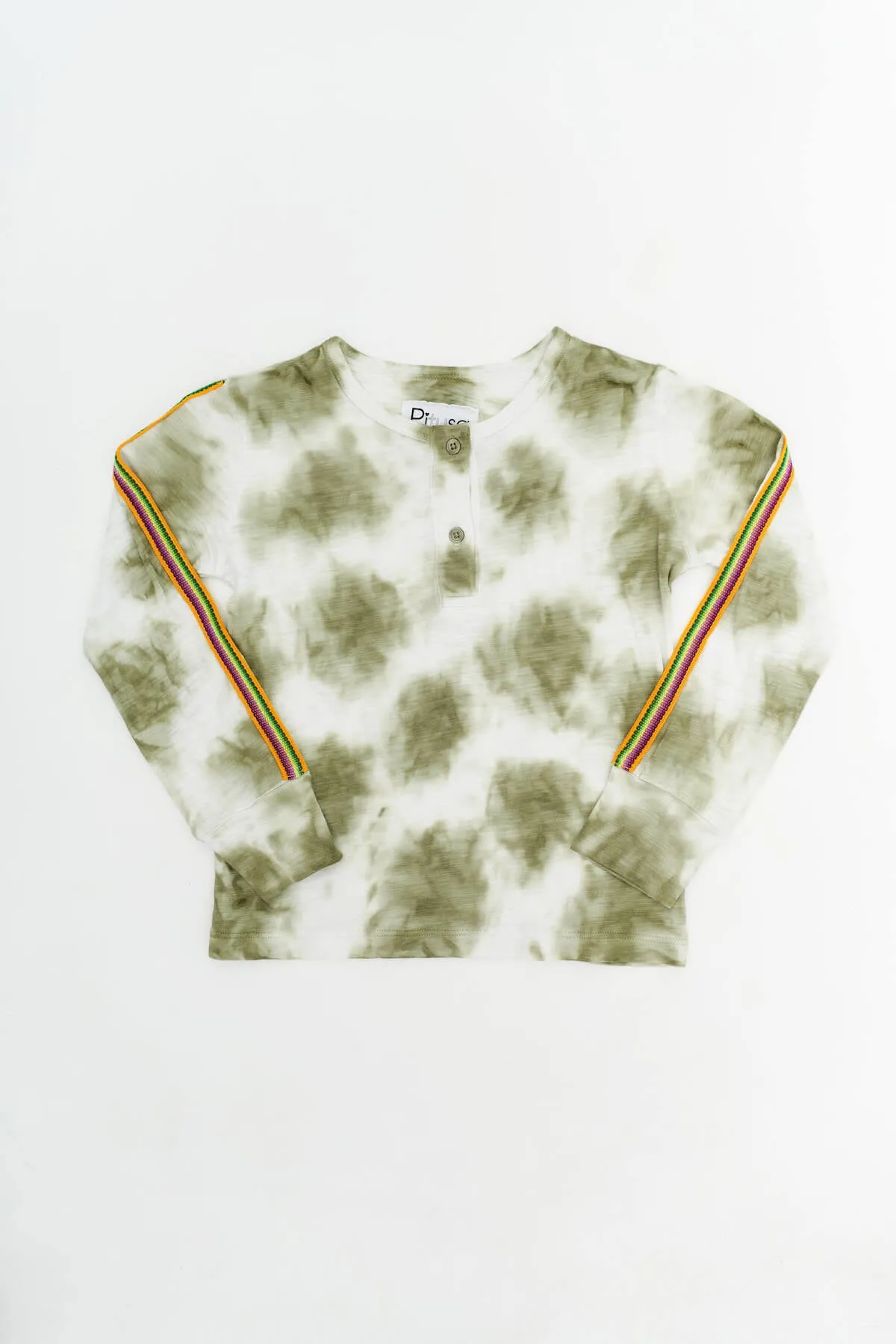 Kids Tie Dye Henley Top