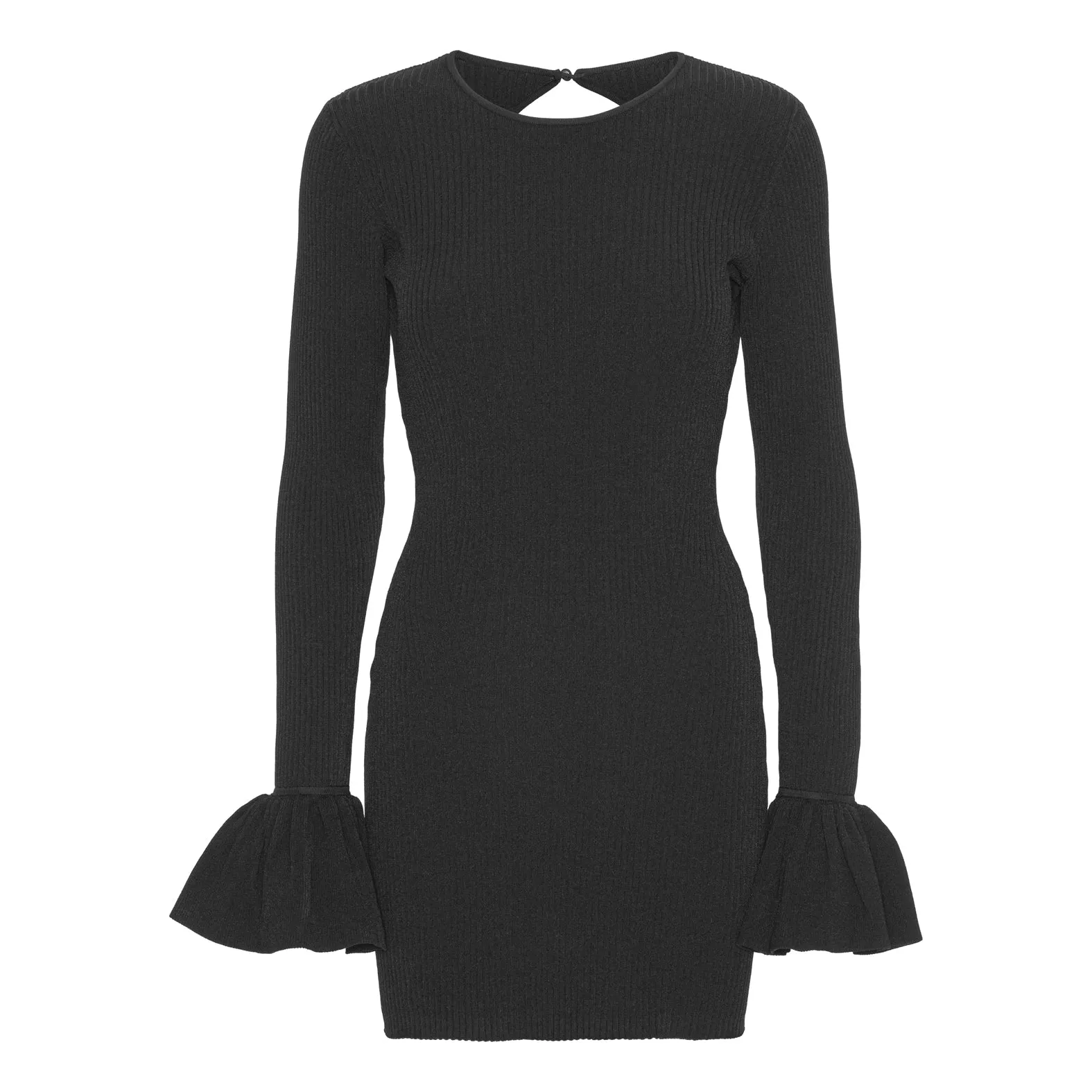 Knit Mini Cutout Dress - Black