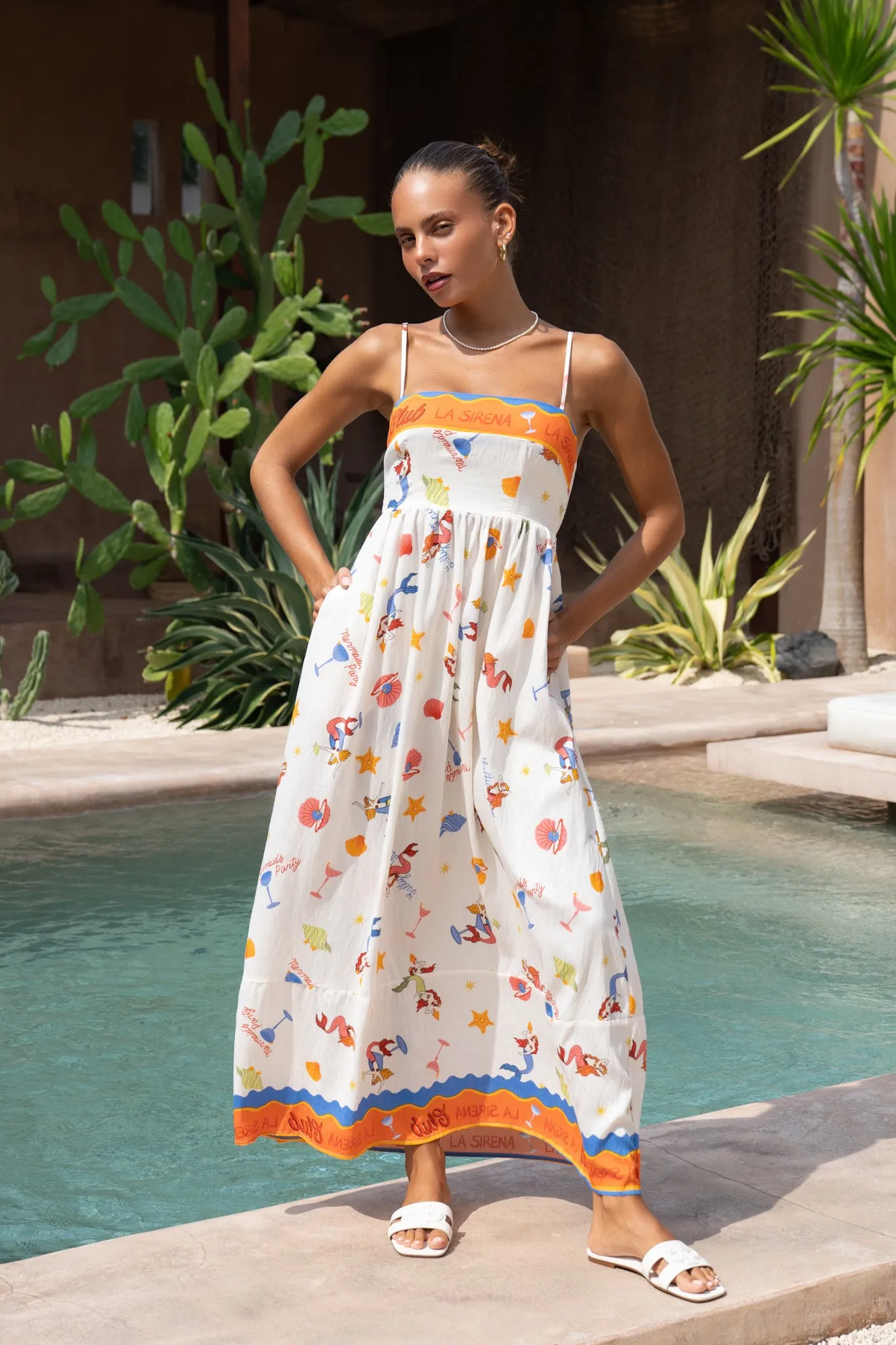 La Sirena Multicolour Abstract Maxi Dress