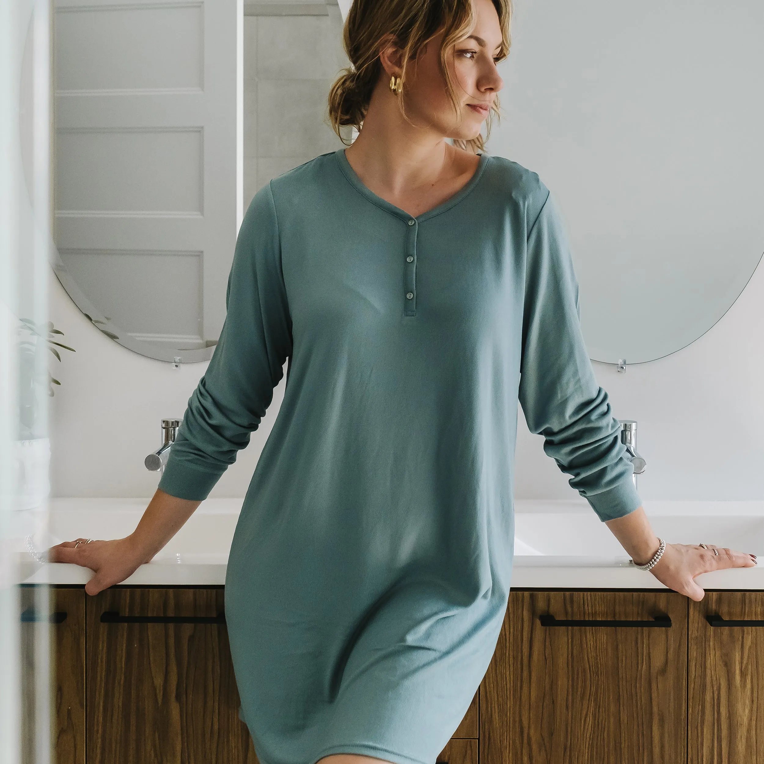 Ladies Henley Nightshirt