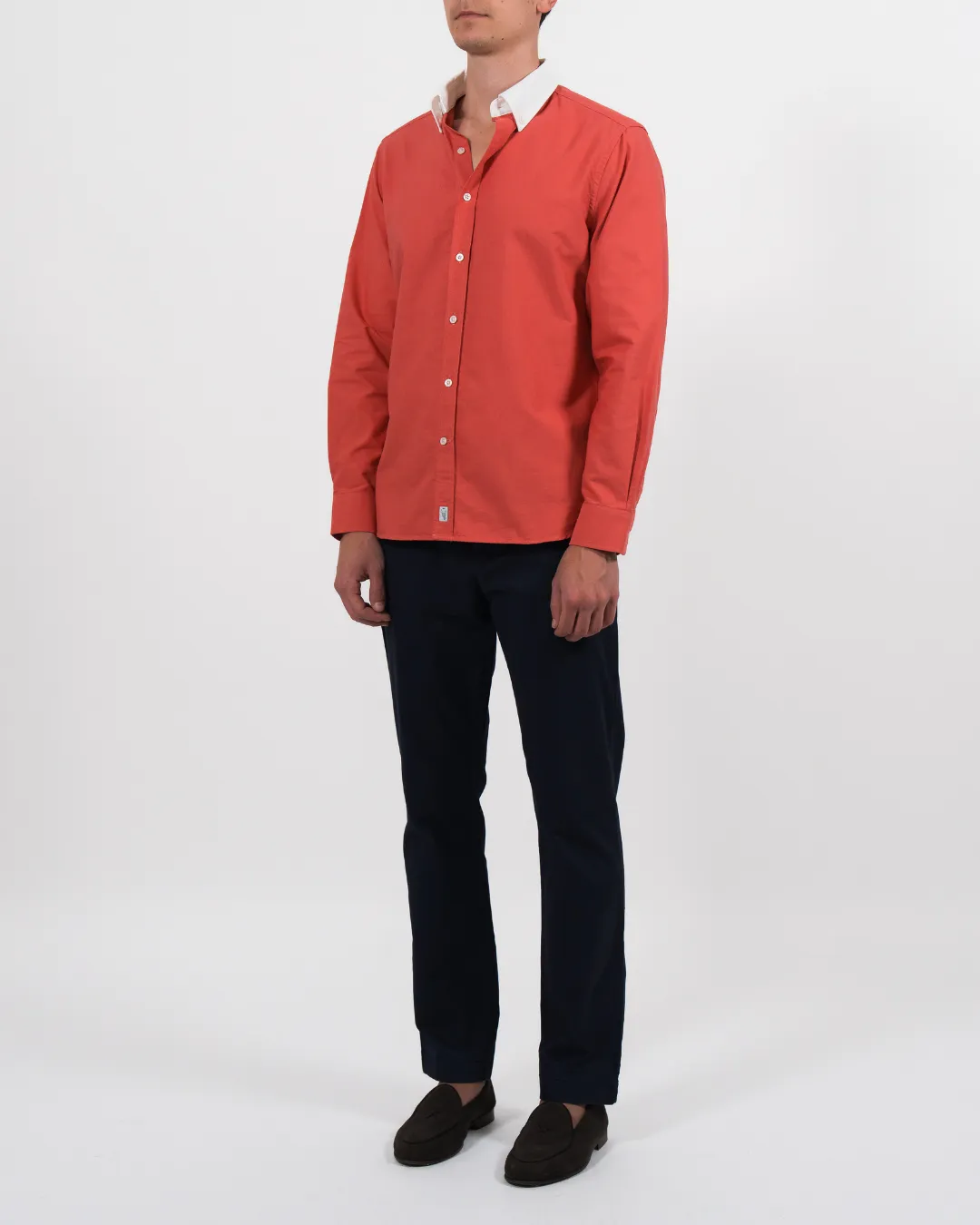 Le Alfré Nantucket Red Contrast Collar Oxford Shirt (Limited Edition)