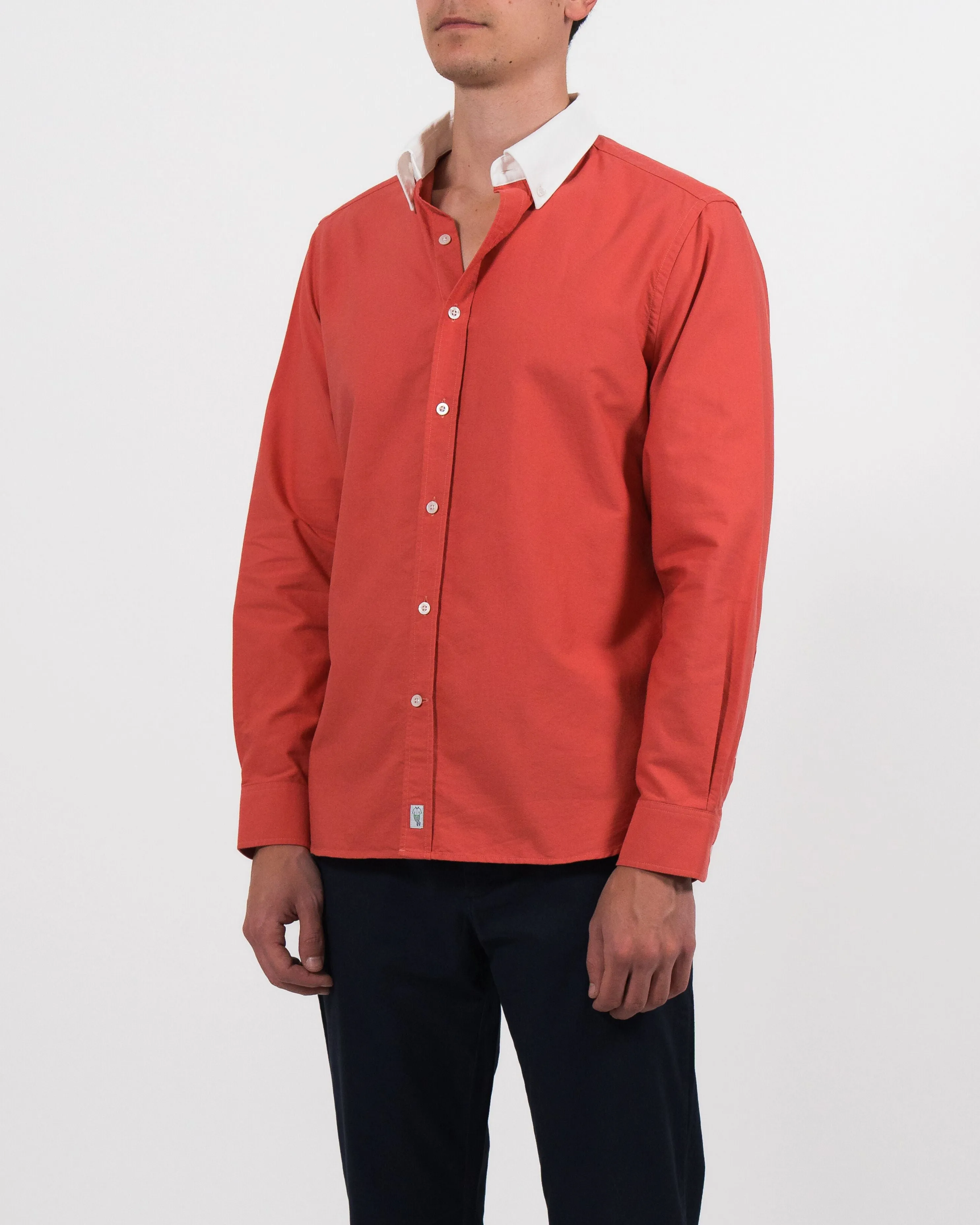 Le Alfré Nantucket Red Contrast Collar Oxford Shirt (Limited Edition)