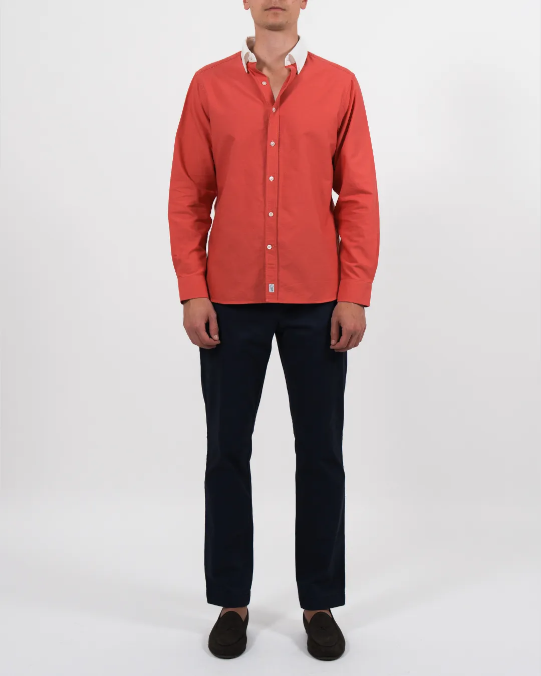 Le Alfré Nantucket Red Contrast Collar Oxford Shirt (Limited Edition)