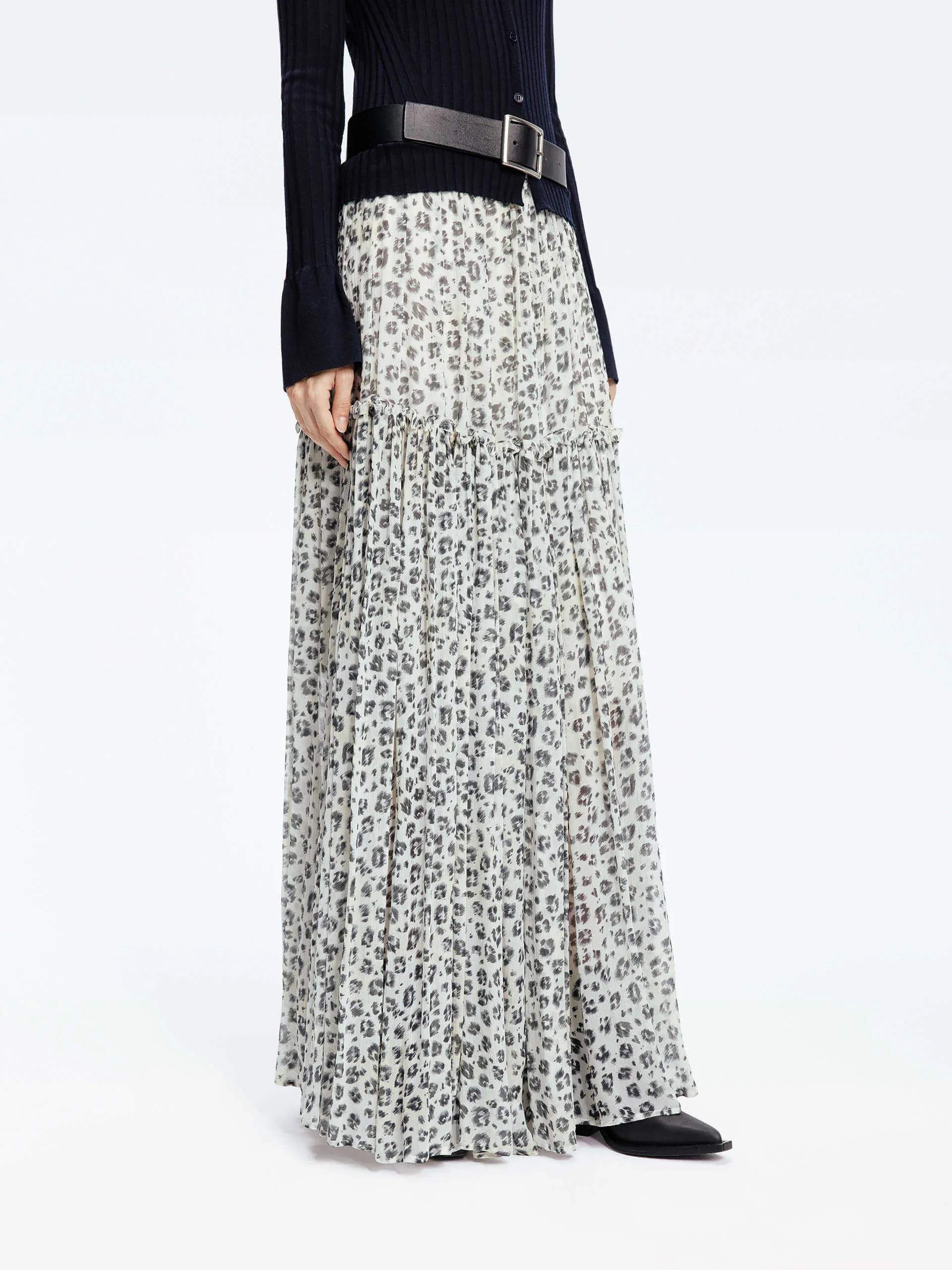 Leopard Print Maxi Skirt