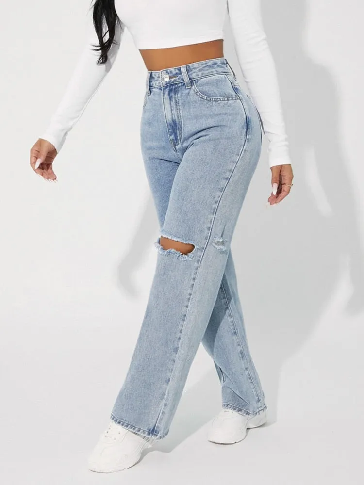 Leyah High Waist Boyfriend Jeans