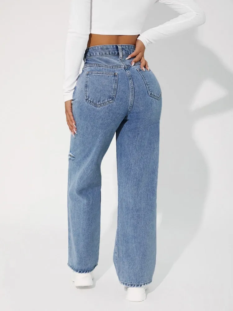 Leyah High Waist Boyfriend Jeans