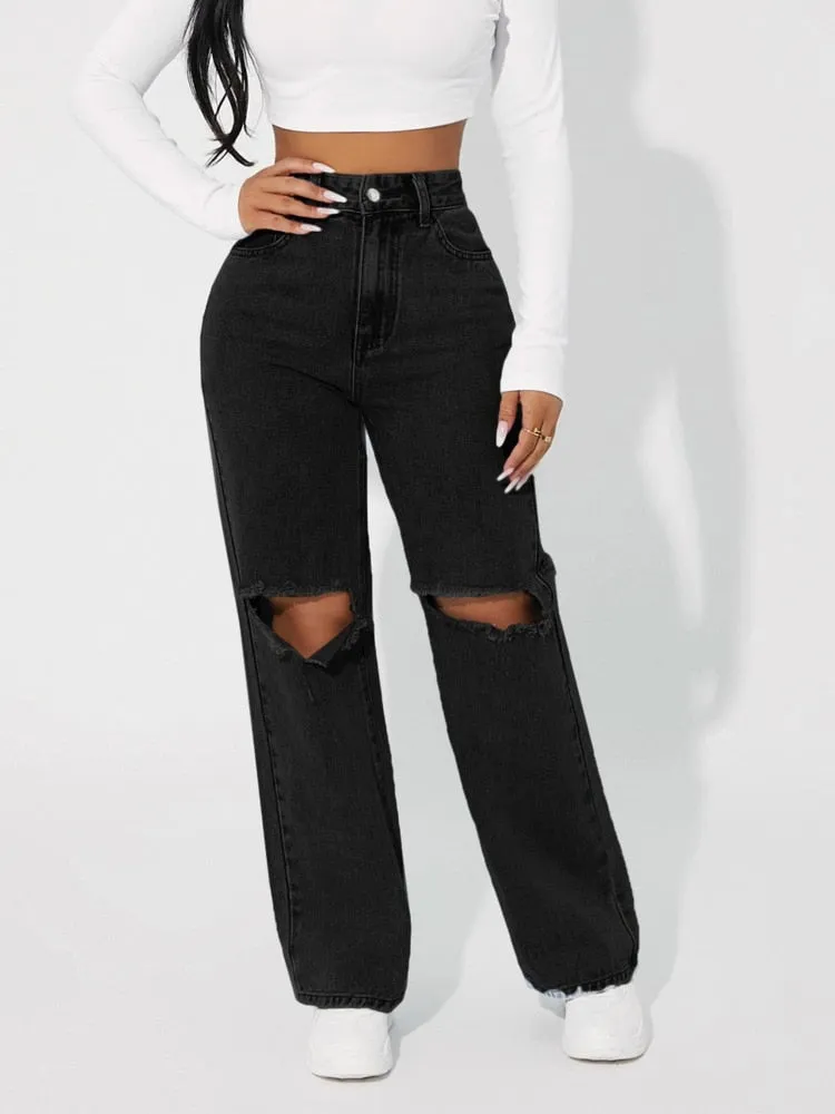 Leyah High Waist Boyfriend Jeans