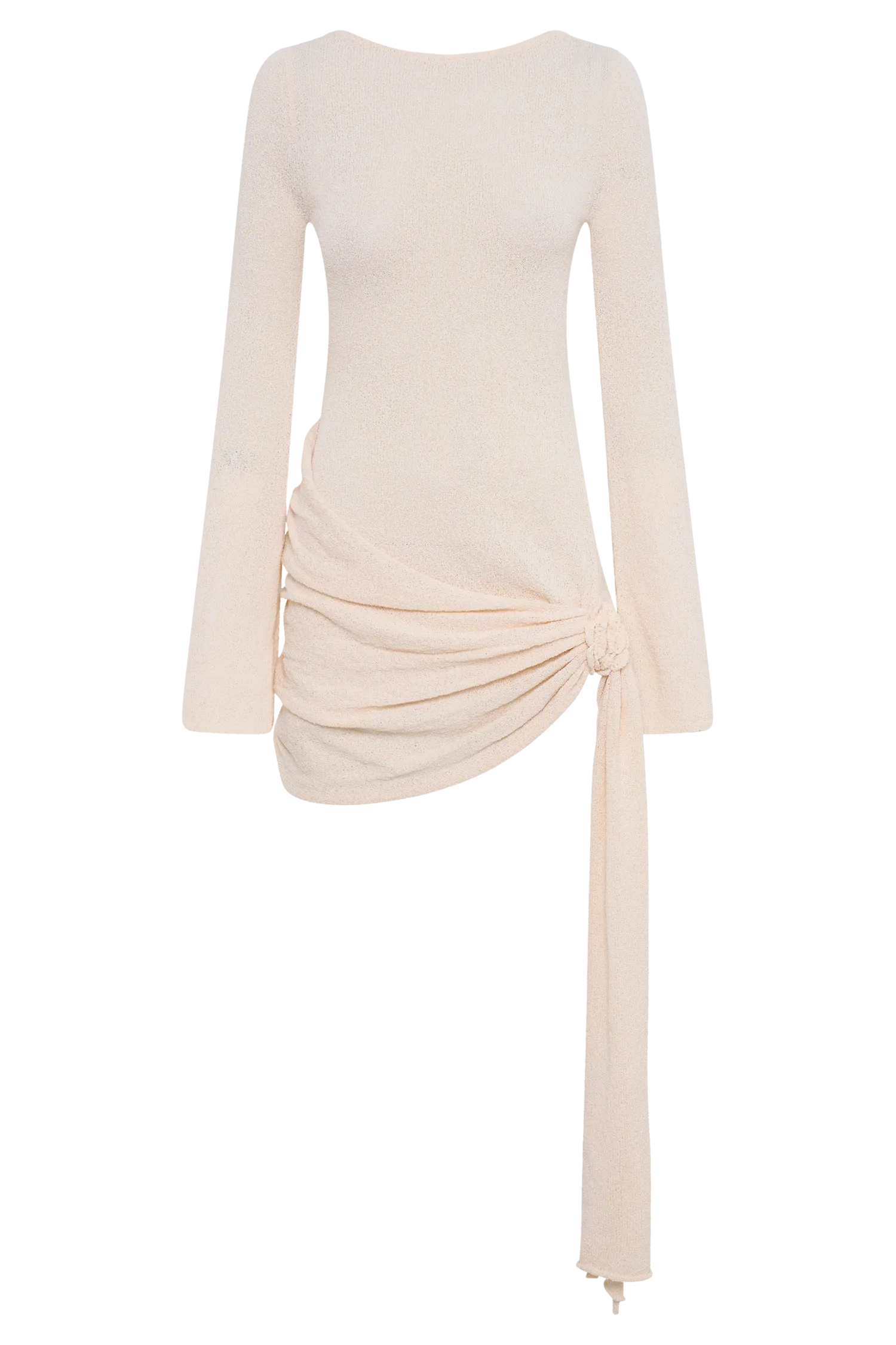 Liana Long Sleeve Knit Mini Dress - Nude