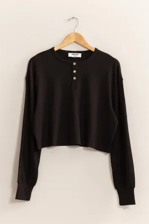 Long Sleeve Henley Top