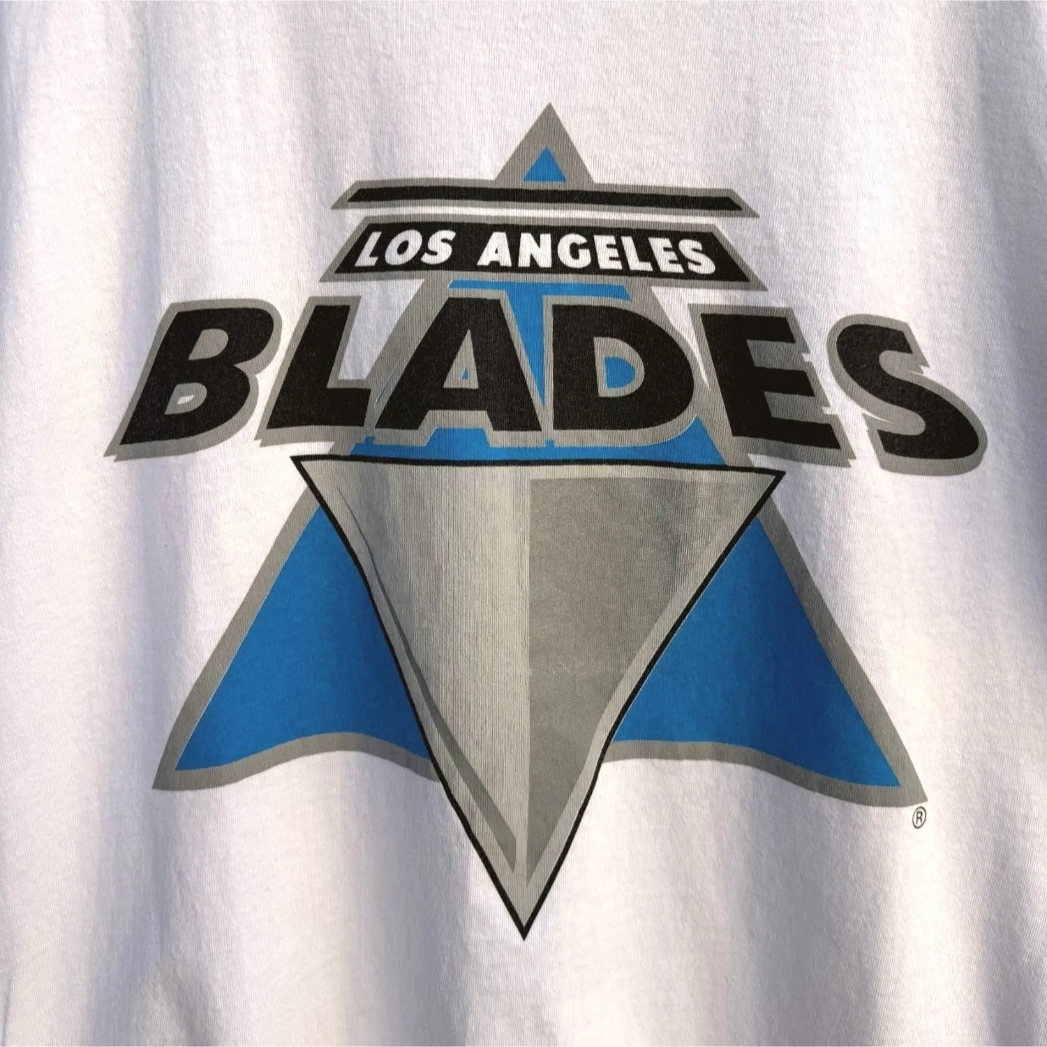 Los Angeles Blades Roller Hockey Vintage Jerzees Short Sleeve Cotton T-Shirt L