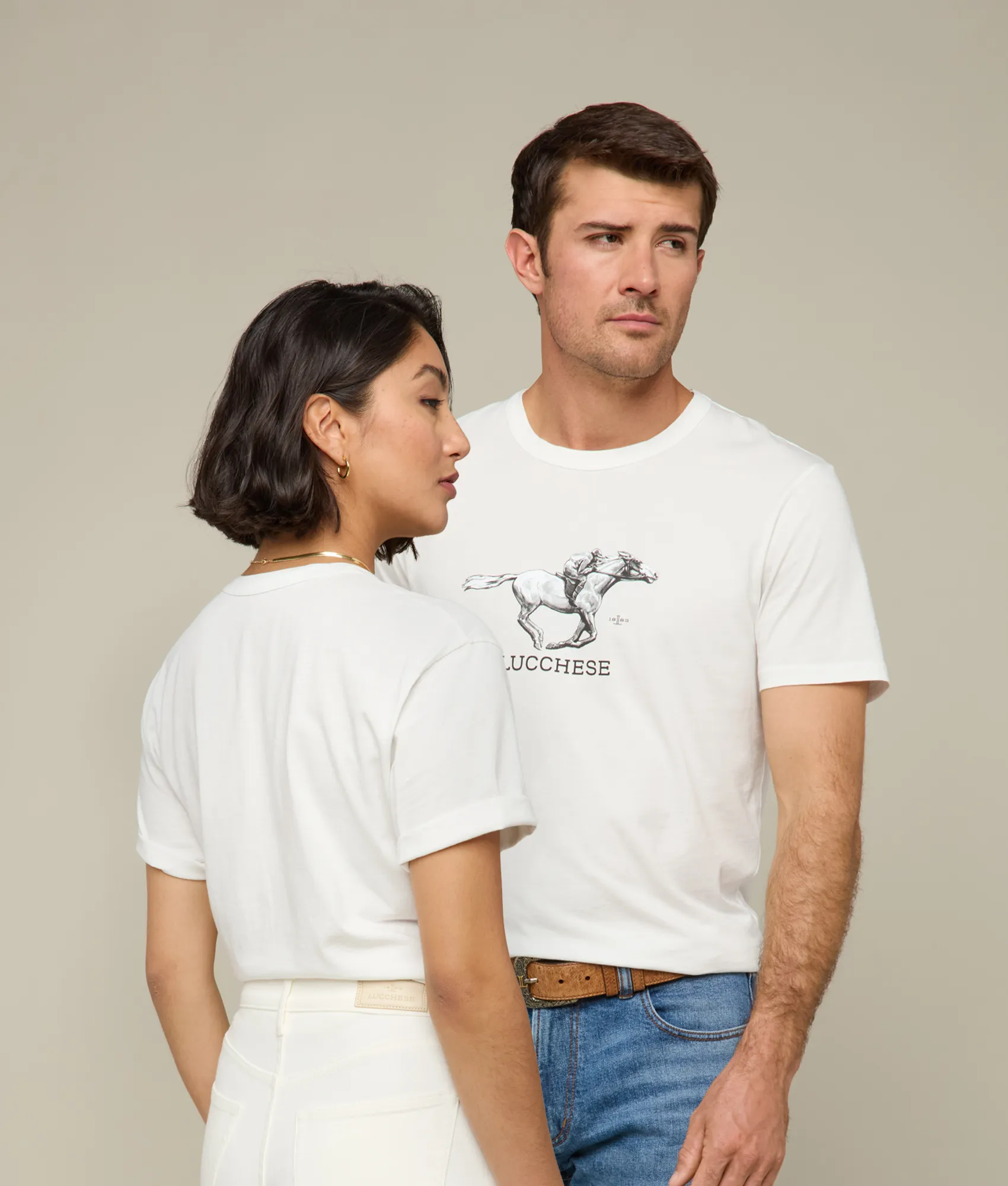 Lucchese Racehorse Tee :: White