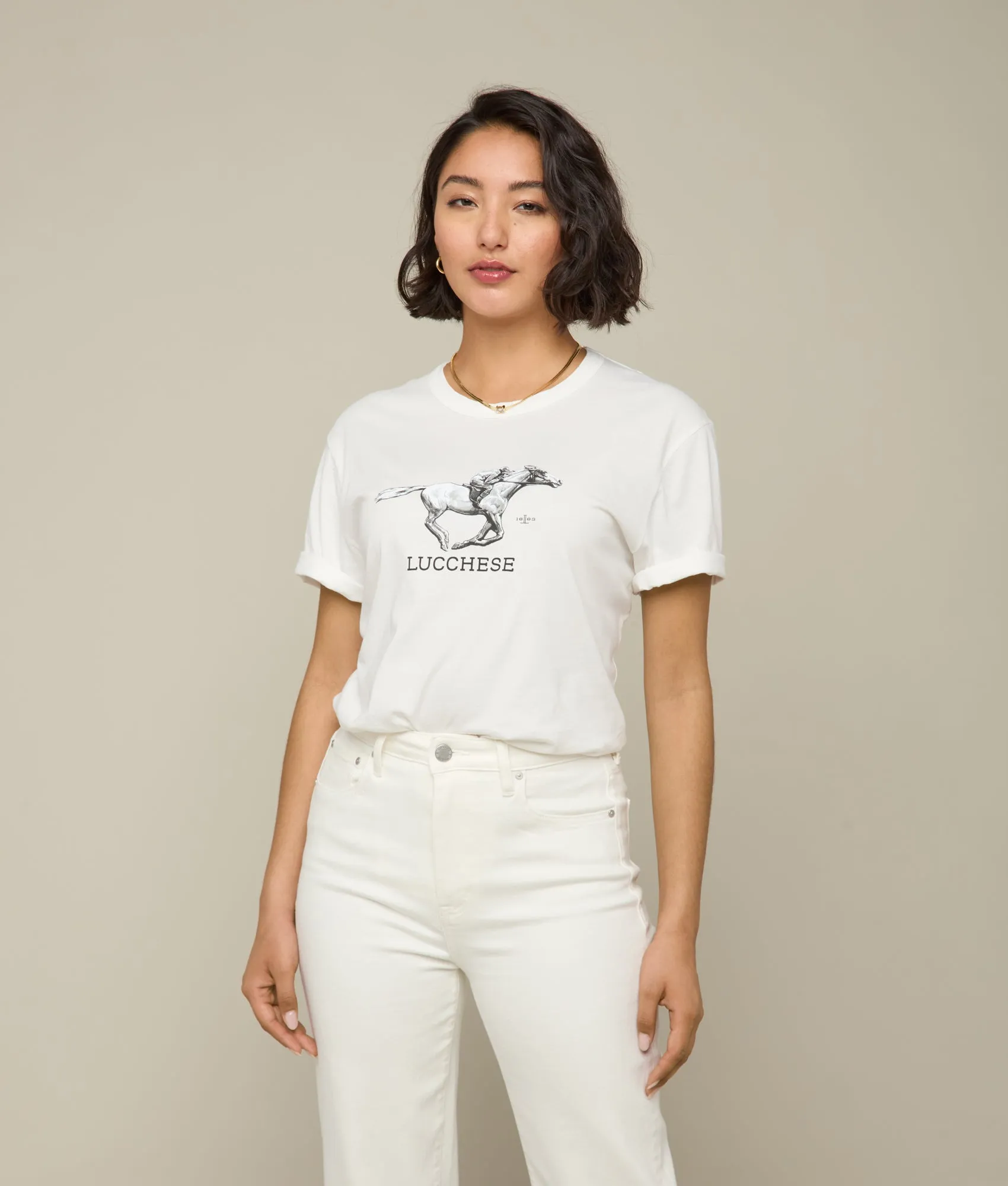 Lucchese Racehorse Tee :: White