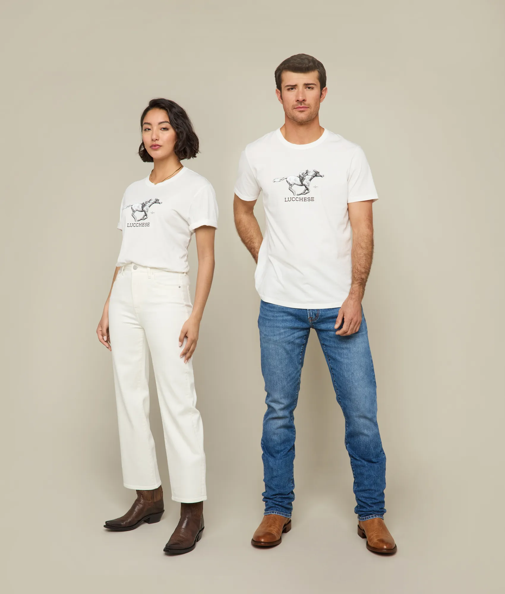 Lucchese Racehorse Tee :: White