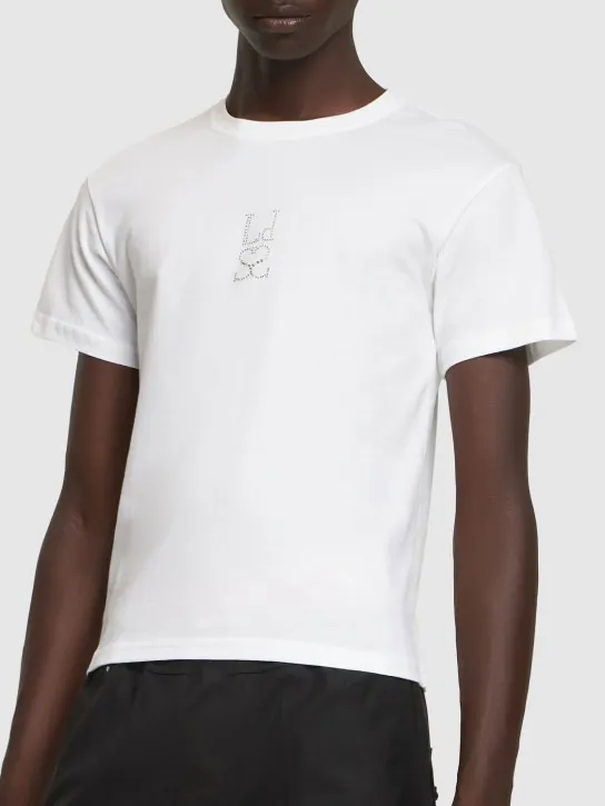 Ludovic de Saint Sernin   Crystal logo cotton t-shirt 