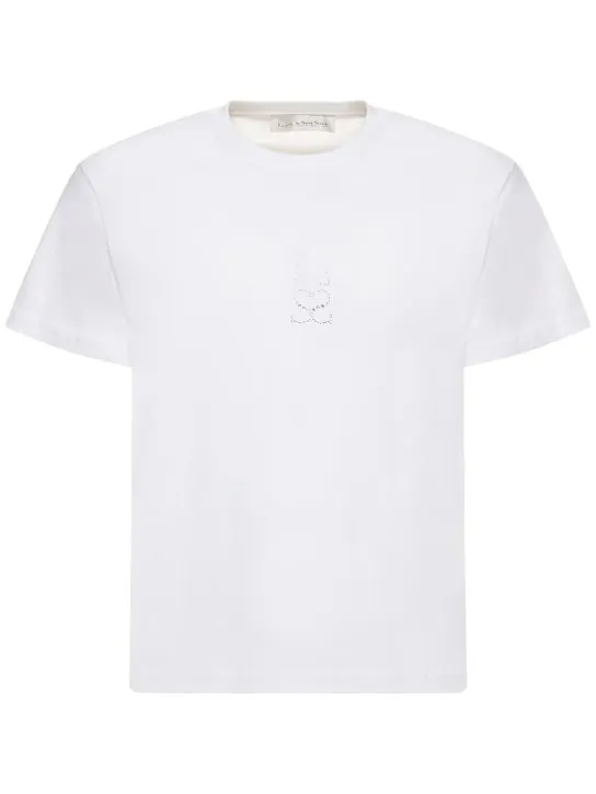 Ludovic de Saint Sernin   Crystal logo cotton t-shirt 