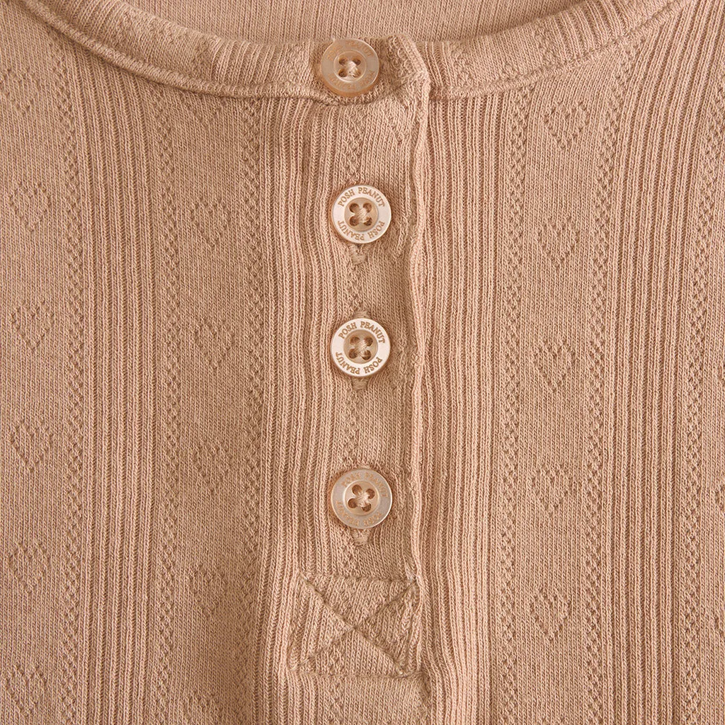 Macchiato Pointelle Henley Top