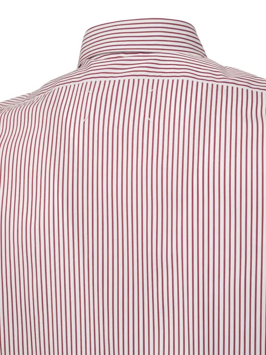 Maison Margiela   Striped cotton short sleeved shirt 