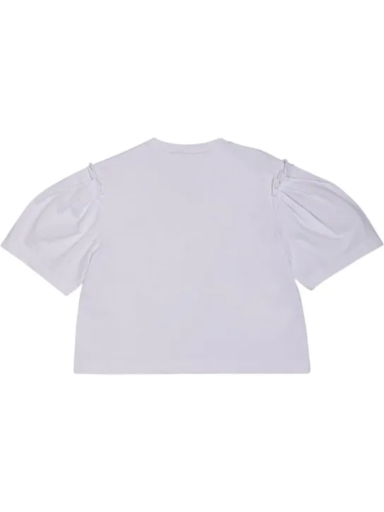 Marni Junior   Cotton jersey cropped t-shirt w/ sequins 