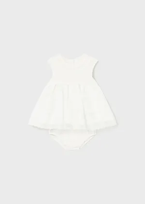 MAY White Ruffle Dress