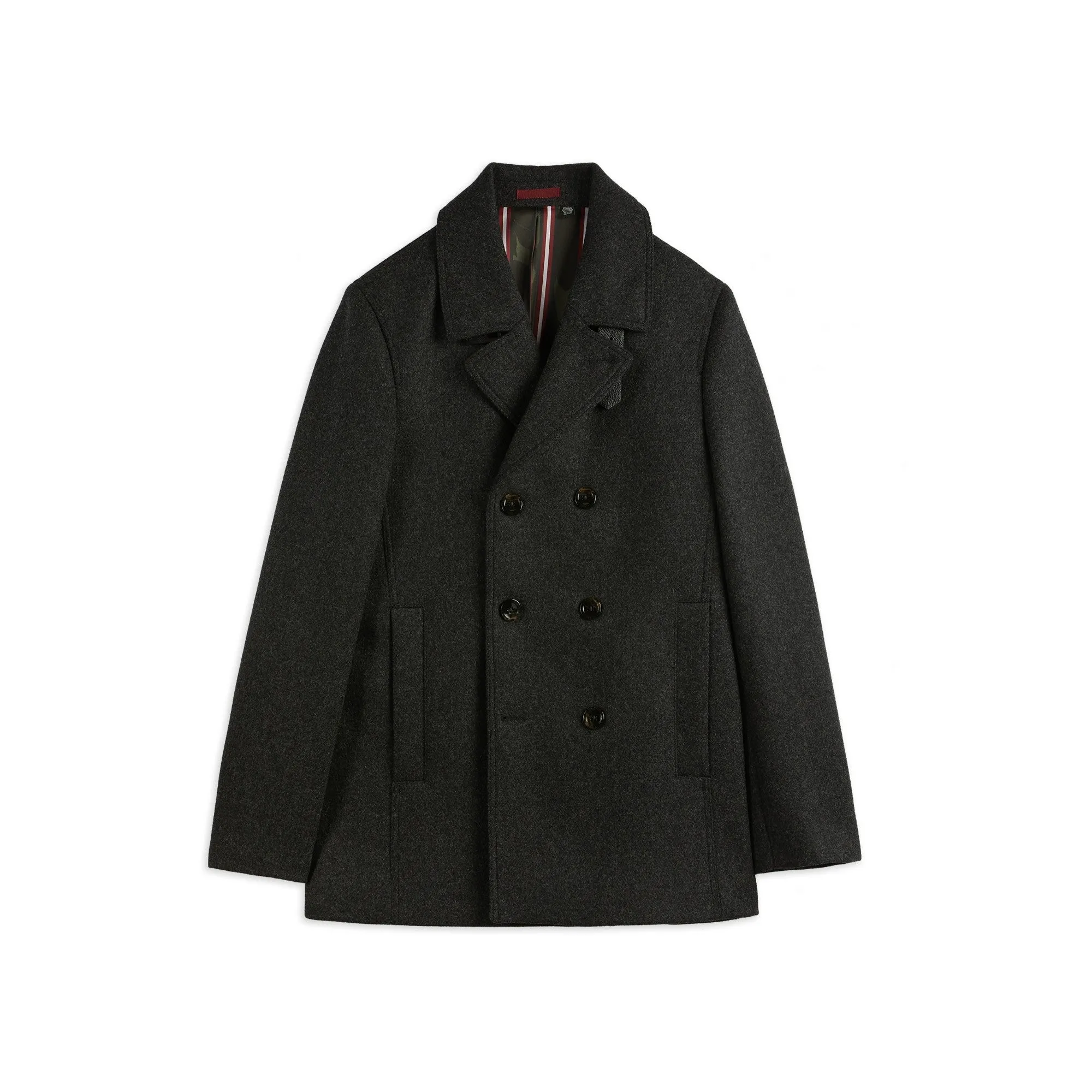 Men Mmo-Summit-Wool Peacoat - Charcoal