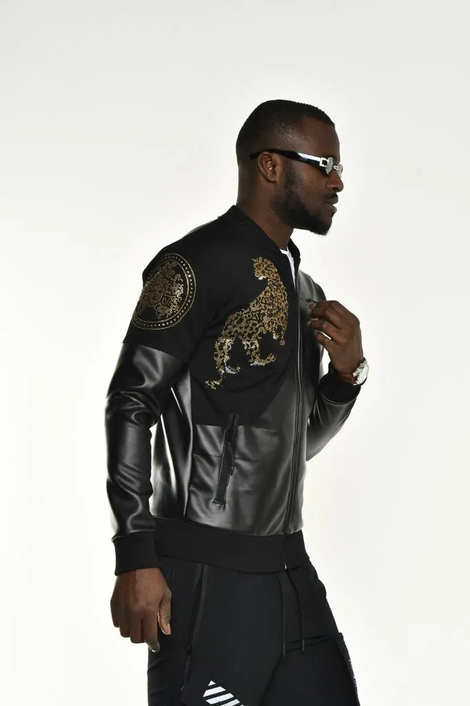 Men's Light Jacket with Cheetah Design European | Fitted Cut | Men's | 20656