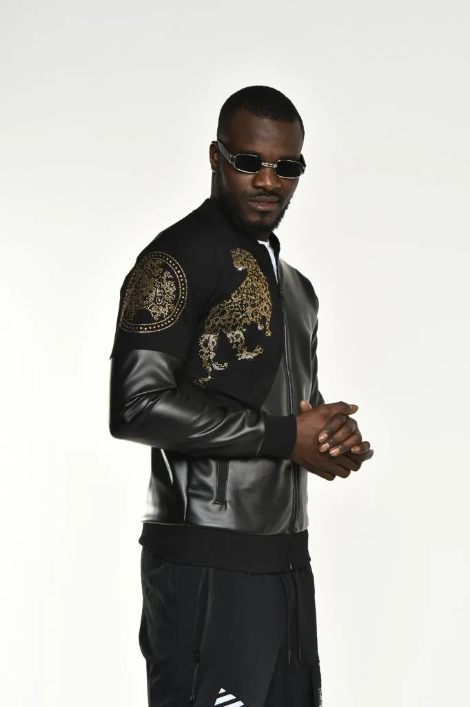 Men's Light Jacket with Cheetah Design European | Fitted Cut | Men's | 20656