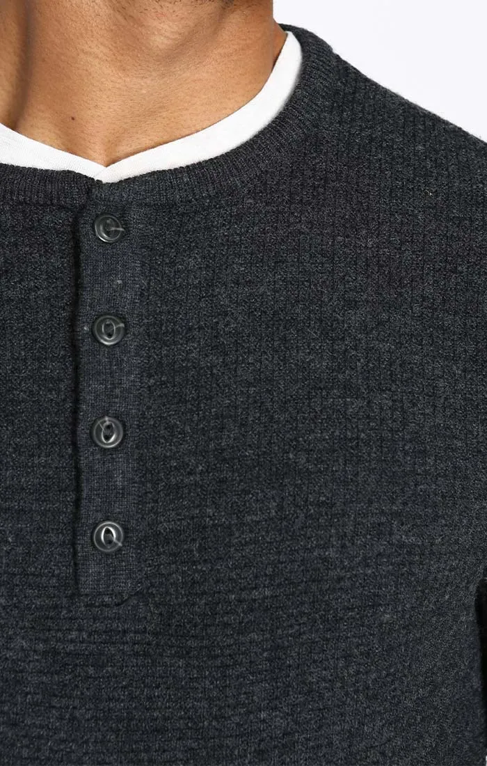 Merino Waffle Sweater Henley