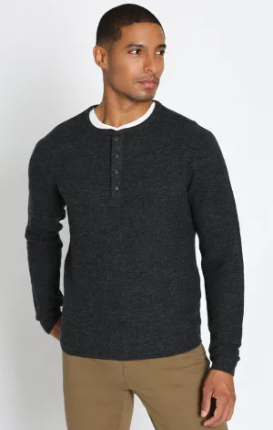 Merino Waffle Sweater Henley