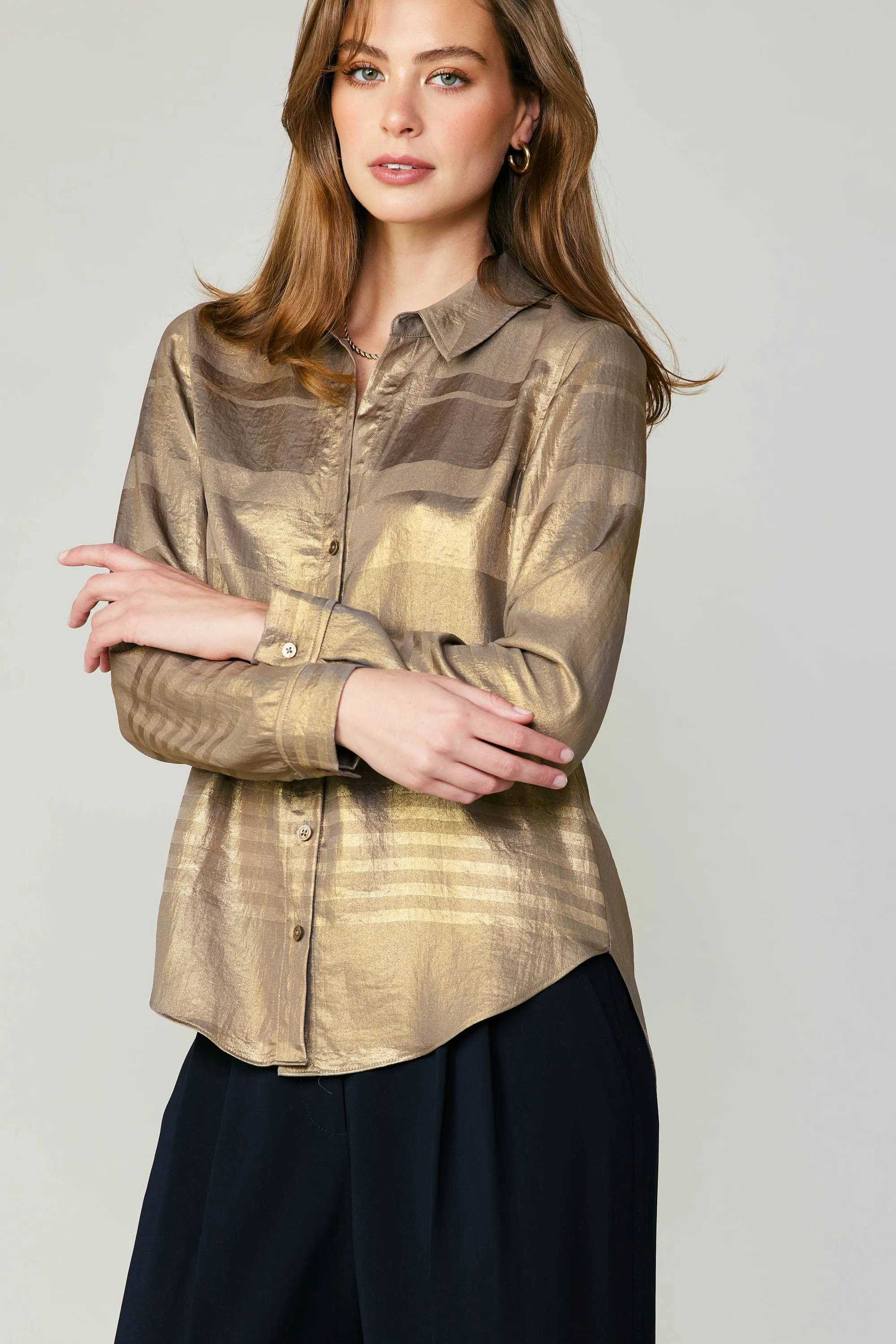 Metallic Buttonup Shirt