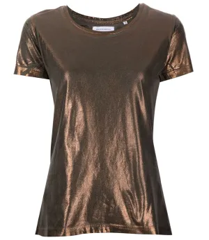 Metallic Coated Cotton T-Shirt