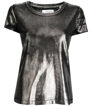 Metallic Coated Cotton T-Shirt