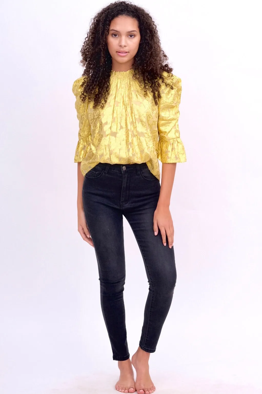 Metallic Gold Blouse