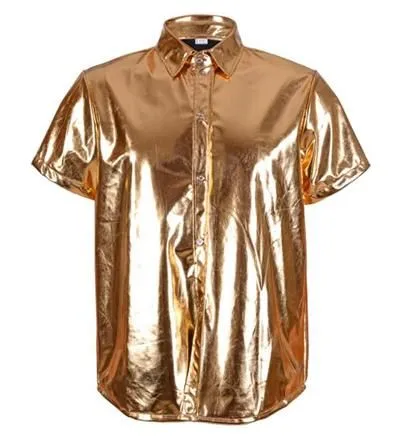 Metallic Gold Short Sleeved Shirt