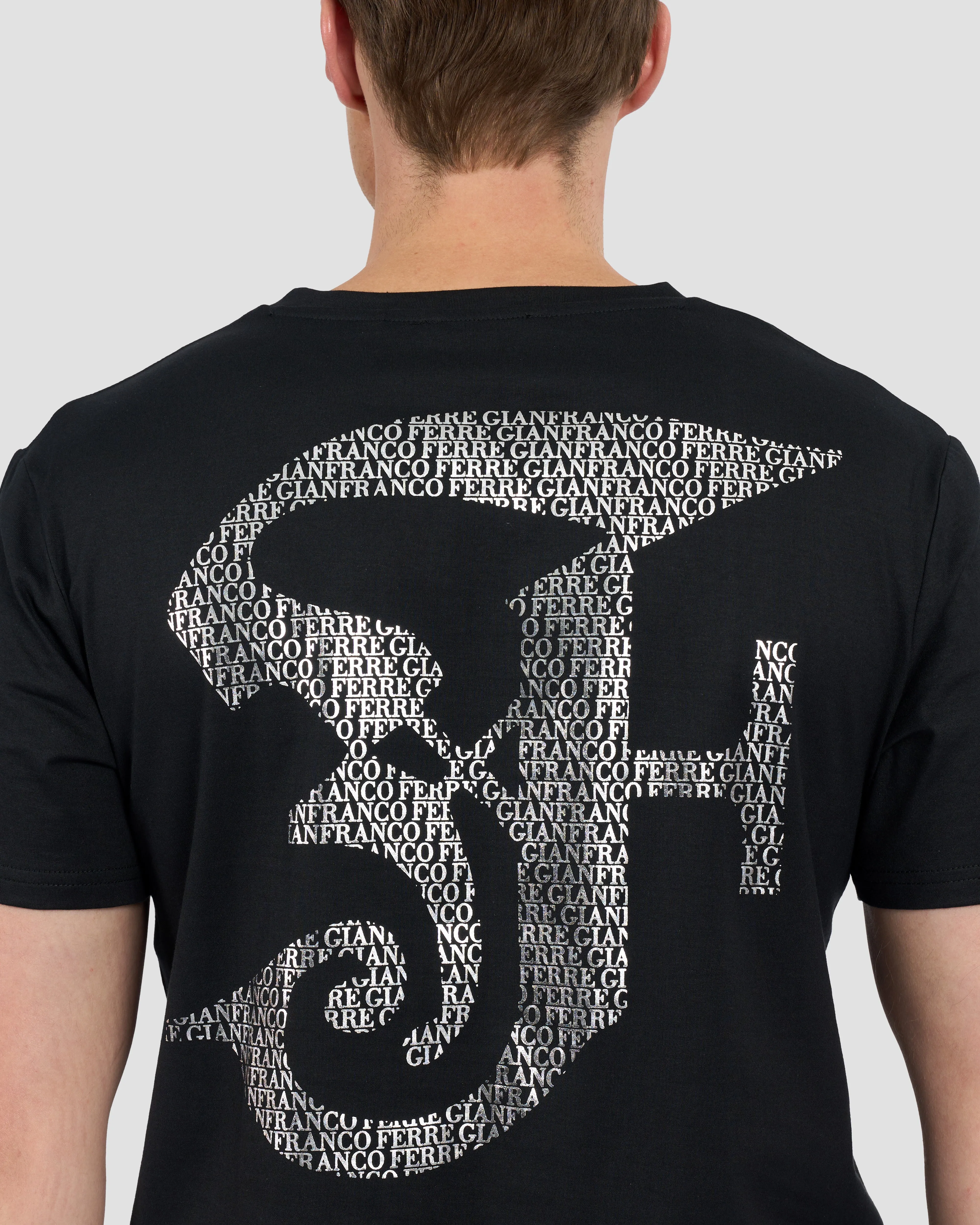 Metallic Gothic Print T-Shirt