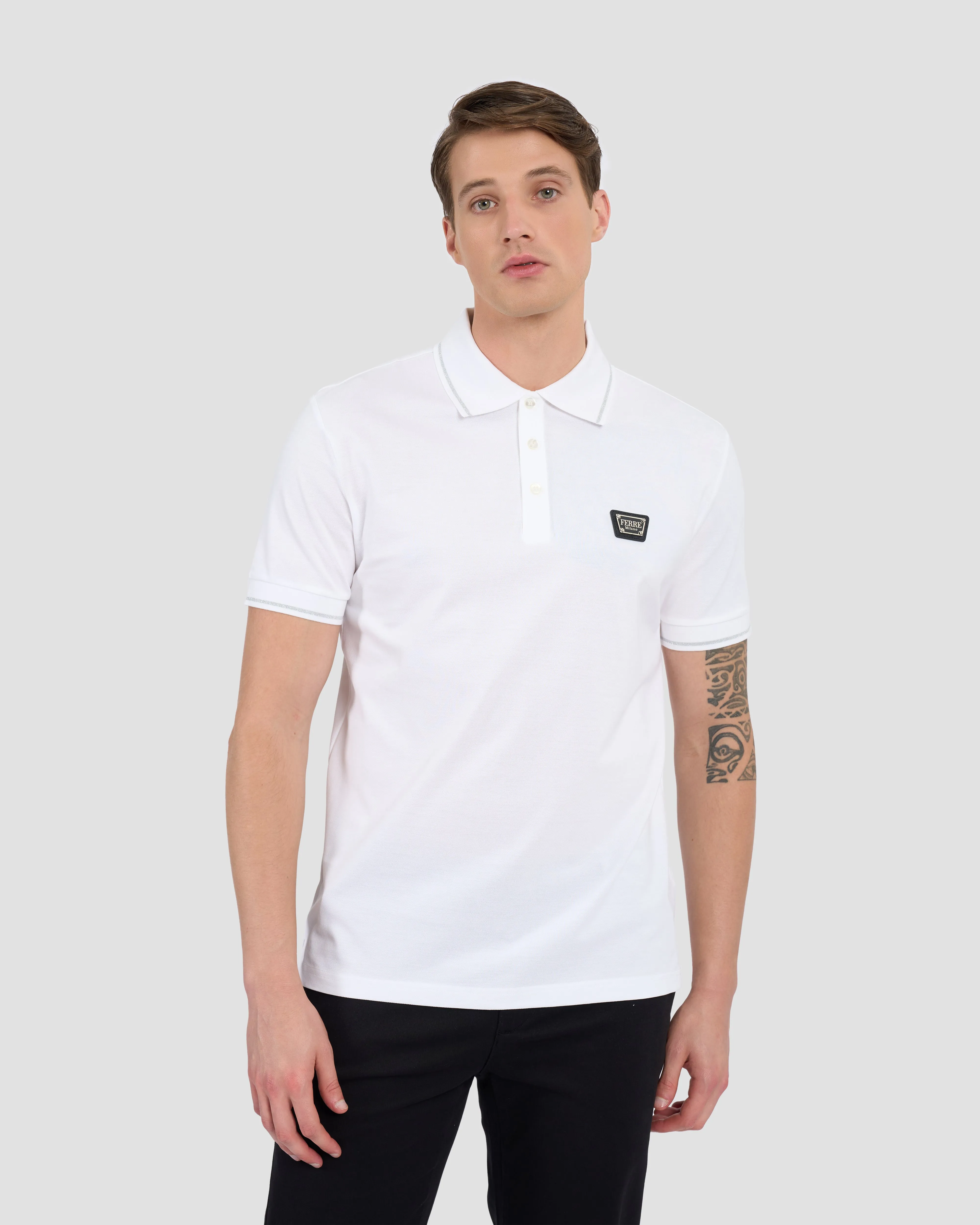 Metallic Trimmings Polo Shirt