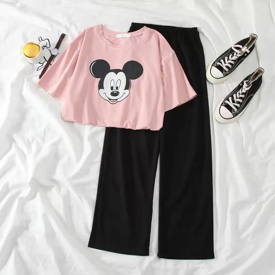 Mickey Oversized Tee And Pants Set