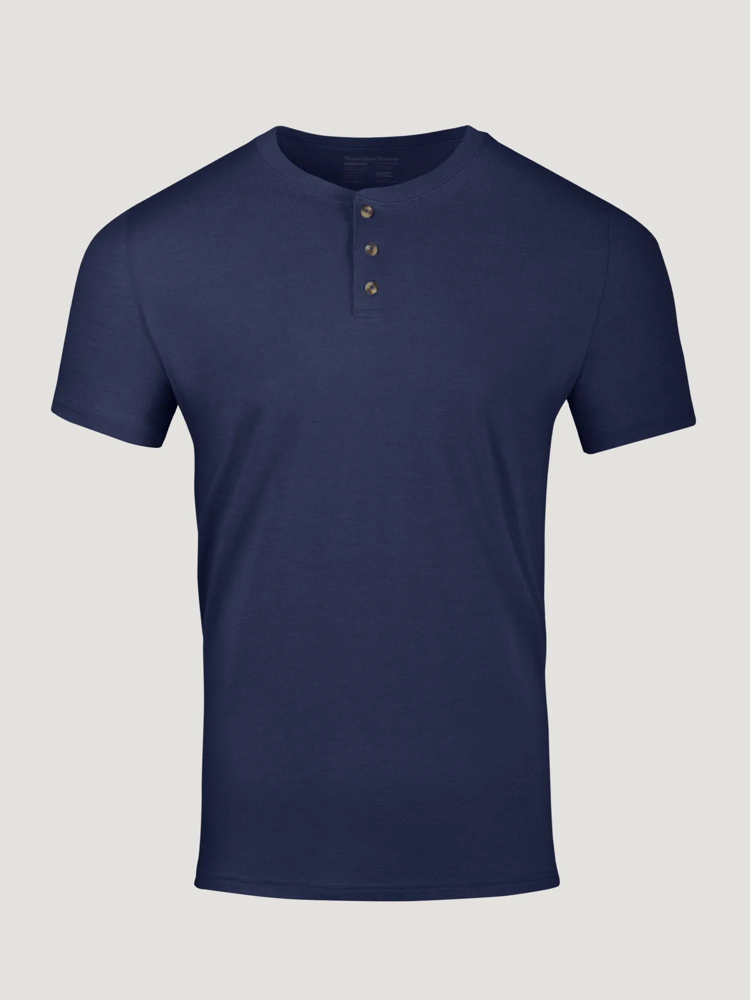 Midnight Blue Short Sleeve Henley FINAL SALE